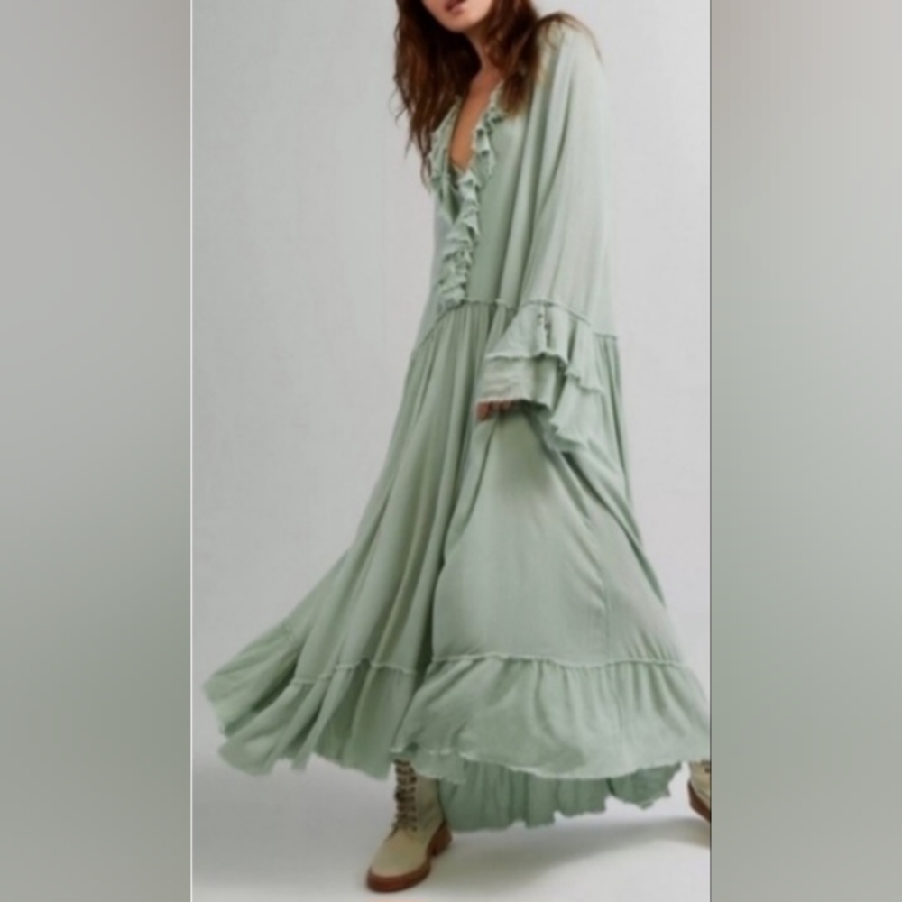 FREE PEOPLE SWEET DARLIN Maxi Dress Womens Size Small SEE MEASUREMENTS - Picture 2 of 11